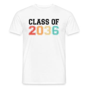 Class Of 2036 Graduation Retro Vintage - Men's T-Shirt - white - Front - AI Model Male 178 dark (178cm)