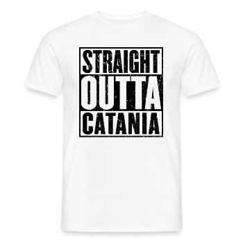 Gerade Outta Catania - Männer T-Shirt - Weiß - Vorne - AI Model Male 178 dark (178cm)