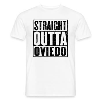 Gerade Outta Oviedo - Männer T-Shirt - Weiß - Vorne - AI Model Male 178 dark (178cm)