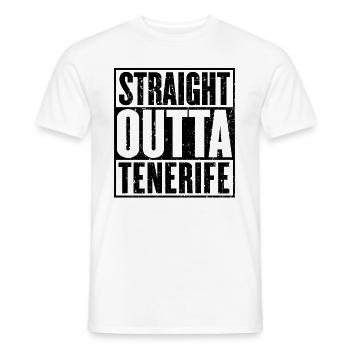 Straight Outta Tenerife - T-shirt homme - blanc - Devant - AI Model Male 178 dark (178cm)