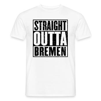 Straight Outta Bremen Vintage - T-shirt homme - blanc - Devant - AI Model Male 178 dark (178cm)