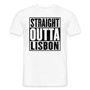 Straight Outta Lissabon Vintage - Männer T-Shirt - Weiß - Vorne - AI Model Male 178 dark (178cm)