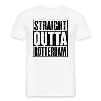 Straight Outta Rotterdam Vintage - Men's T-Shirt - white - Front - AI Model Male 178 dark (178cm)