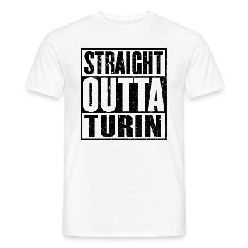Straight Outta Turin Jahrgang - Männer T-Shirt - Weiß - Vorne - AI Model Male 178 dark (178cm)