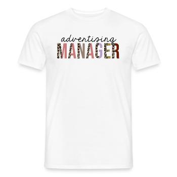 Werbemanager Leopard Print Lustig - Männer T-Shirt - Weiß - Vorne - AI Model Male 178 dark (178cm)