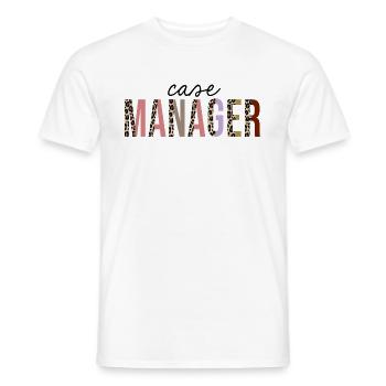 Case Manager Leopard Print Lustig - Männer T-Shirt - Weiß - Vorne - AI Model Male 178 dark (178cm)