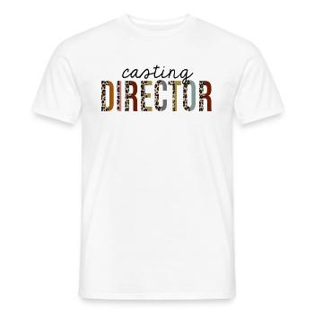 Casting Director Leopard Print Lustig - Männer T-Shirt - Weiß - Vorne - AI Model Male 178 dark (178cm)