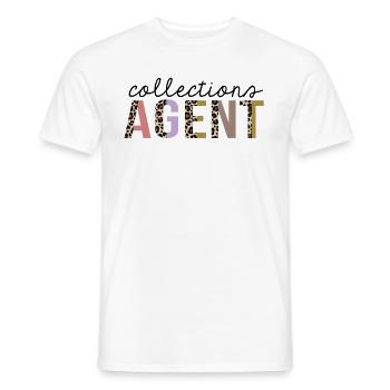 Collections Agent imprimé léopard drôle - T-shirt homme - blanc - Devant - AI Model Male 178 dark (178cm)