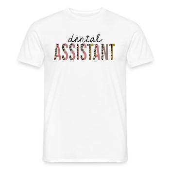 Assistant dentaire Leopard Print Drôle - T-shirt homme - blanc - Devant - AI Model Male 178 dark (178cm)