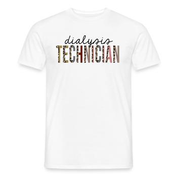 Dialysis Technician Leopard Print Funny - Men's T-Shirt - white - Front - AI Model Male 178 dark (178cm)