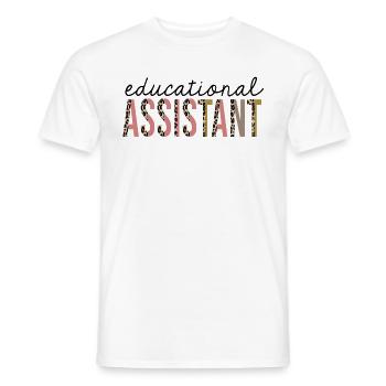 Assistant pédagogique Leopard Print Drôle - T-shirt homme - blanc - Devant - AI Model Male 178 dark (178cm)