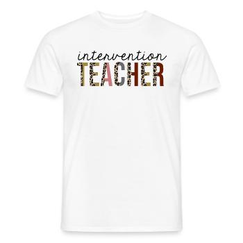 Intervention Lehrer Leopardenprint lustig - Männer T-Shirt - Weiß - Vorne - AI Model Male 178 dark (178cm)