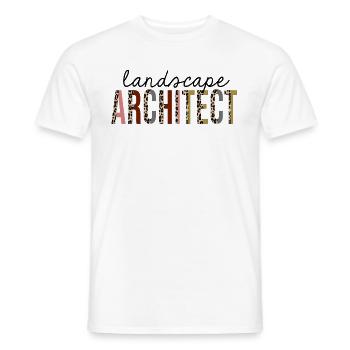 Landscape Architect Leopard Print Funny - Men's T-Shirt - white - Front - AI Model Male 178 dark (178cm)