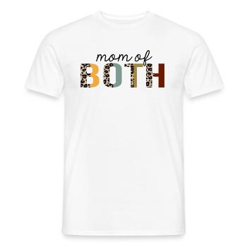 Mom of both Leopard Print Funny - Men's T-Shirt - white - Front - AI Model Male 178 dark (178cm)