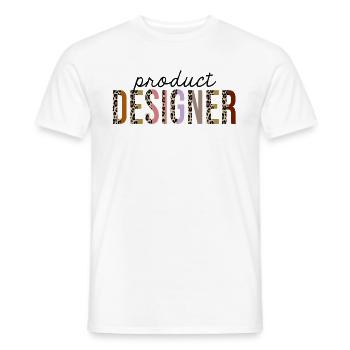 Concepteur de produits Leopard Print Funny - T-shirt homme - blanc - Devant - AI Model Male 178 dark (178cm)