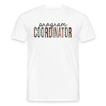 Coordonnatrice du programme Leopard Print Funny - T-shirt homme - blanc - Devant - AI Model Male 178 dark (178cm)