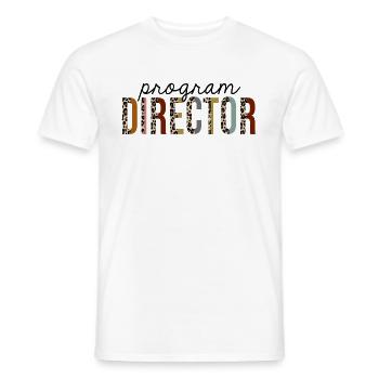 Directeur de programme Leopard Print Funny - T-shirt homme - blanc - Devant - AI Model Male 178 dark (178cm)