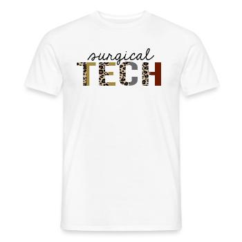 Surgical tech Leopard Print Funny - Men's T-Shirt - white - Front - AI Model Male 178 dark (178cm)