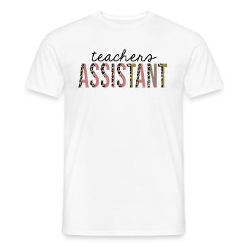 Lehrer Assistent Leopard Print Lustig - Männer T-Shirt - Weiß - Vorne - AI Model Male 178 dark (178cm)
