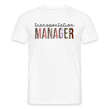 Transportation Manager Leopard Print Lustig - Männer T-Shirt - Weiß - Vorne - AI Model Male 178 dark (178cm)