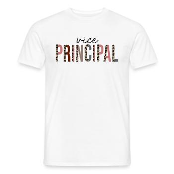 Vice Principal Leopard Print Lustig - Männer T-Shirt - Weiß - Vorne - AI Model Male 178 dark (178cm)