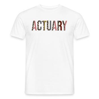 Actuary - Men's T-Shirt - white - Front - AI Model Male 178 dark (178cm)