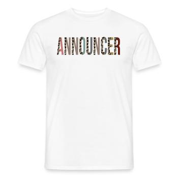 Ansager - Männer T-Shirt - Weiß - Vorne - AI Model Male 178 dark (178cm)