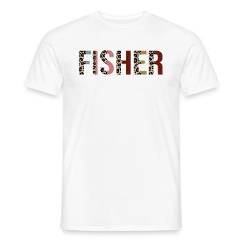 Fischer - Männer T-Shirt - Weiß - Vorne - AI Model Male 178 dark (178cm)