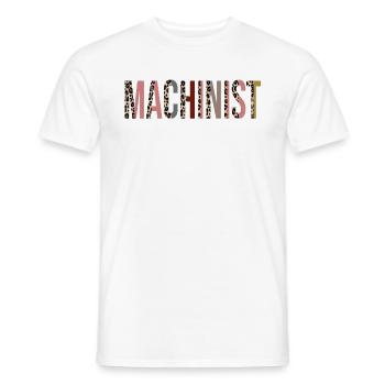 Machinist - Men's T-Shirt - white - Front - AI Model Male 178 dark (178cm)