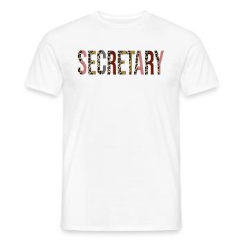 Secrétaire - T-shirt homme - blanc - Devant - AI Model Male 178 dark (178cm)