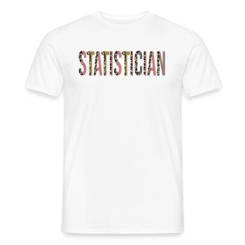 Statistician - Men's T-Shirt - white - Front - AI Model Male 178 dark (178cm)