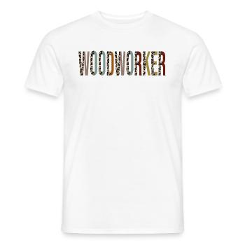Woodworker - Men's T-Shirt - white - Front - AI Model Male 178 dark (178cm)