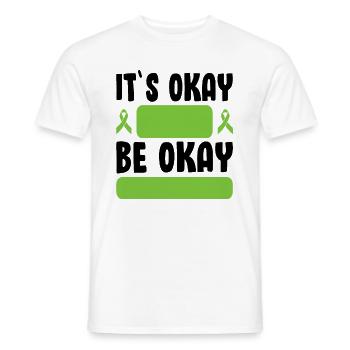 It's Okay Be Okay Self Care Mental Health Ribbon - Men's T-Shirt - white - Front - AI Model Male 178 dark (178cm)