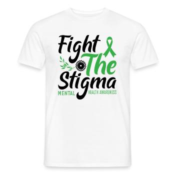 Lutter contre la stigmatisation Sensibilisation à la santé mentale - T-shirt homme - blanc - Devant - AI Model Male 178 dark (178cm)