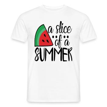 Une tranche d’été - T-shirt homme - blanc - Devant - AI Model Male 178 dark (178cm)