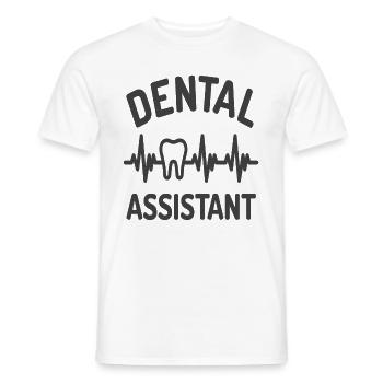 Citations d’assistant dentaire dentiste - T-shirt homme - blanc - Devant - AI Model Male 178 dark (178cm)