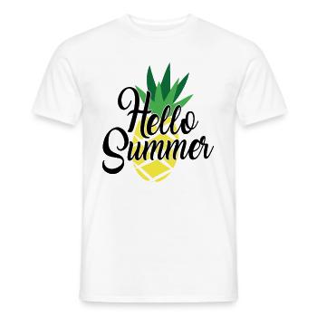 Hallo Sommer Png Sommer Zitate - Männer T-Shirt - Weiß - Vorne - AI Model Male 178 dark (178cm)