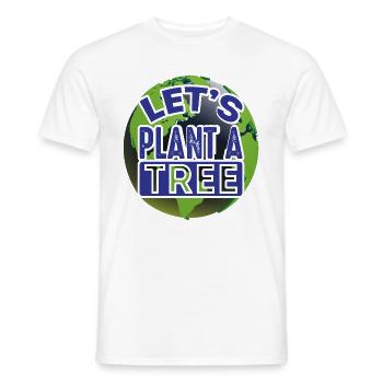 Let's Plant A Tree Tree Plantation - Men's T-Shirt - white - Front - AI Model Male 178 dark (178cm)