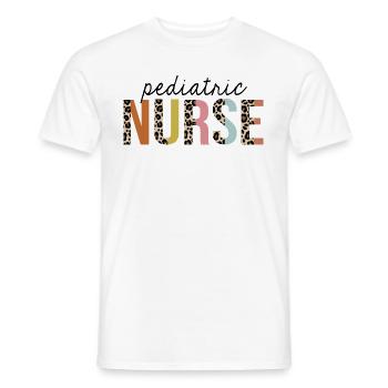 Kinderkrankenschwester Leopardenmuster registriert RN - Männer T-Shirt - Weiß - Vorne - AI Model Male 178 dark (178cm)