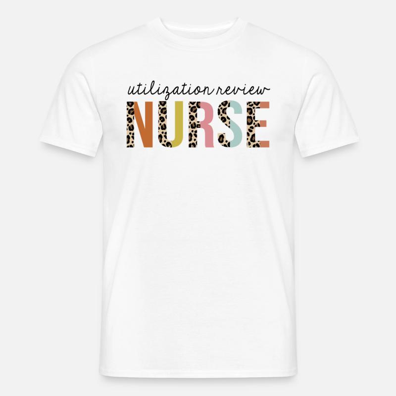 Utilization-Review Nurse Leopard Print registriert - Männer T-Shirt - Weiß