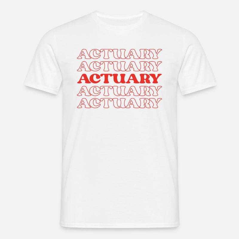 Actuaire Data Scientist Comptable Statistics - T-shirt Homme - blanc