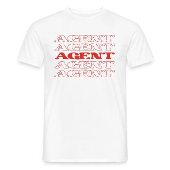 Agent Broker Opérateur Handler Agency - T-shirt homme - blanc - Devant - AI Model Male 178 dark (178cm)
