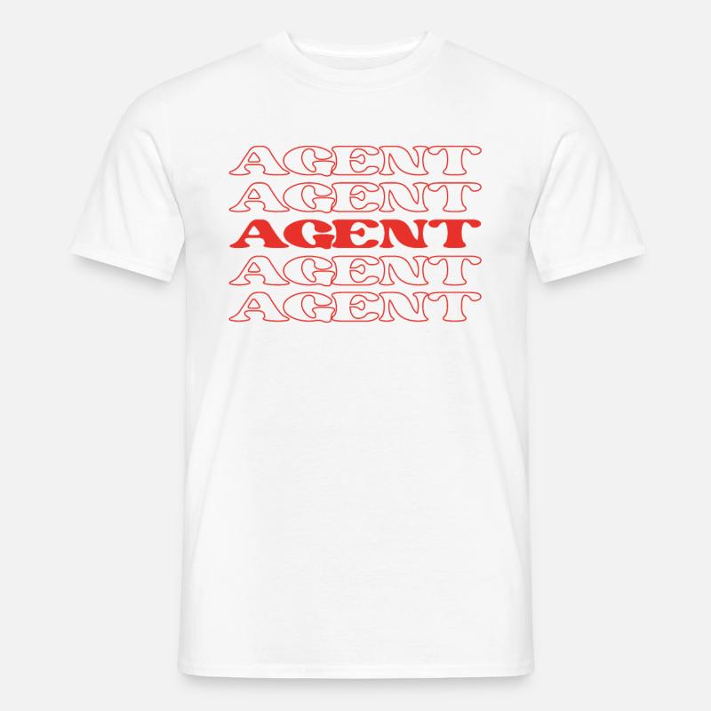 Agent Broker Operative Handler Agentur - Männer T-Shirt - Weiß