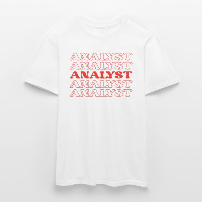 Analyste, Comptable, Data Scientist, Feuille de calcul T-shirt homme