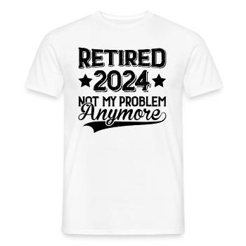Retired 2024 - Men's T-Shirt - white - Front - AI Model Male 178 dark (178cm)