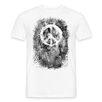 Peace Symbol Frieden Freiheit Liebe - Männer T-Shirt - Weiß - Vorne - AI Model Male 178 dark (178cm)