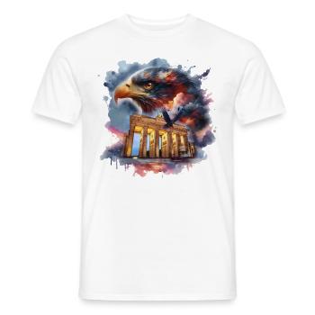 deutscher Adler Berlin - Männer T-Shirt - Weiß - Vorne - AI Model Male 178 dark (178cm)