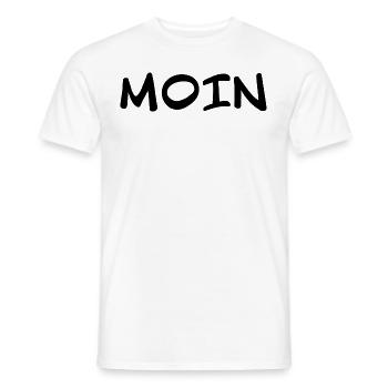 Moin Begrüßung Morgen - Männer T-Shirt - Weiß - Vorne - AI Model Male 178 dark (178cm)