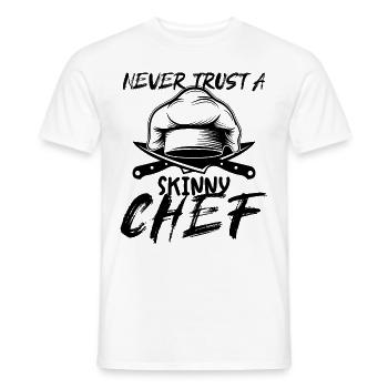 Chef Chef Chefs Kitchen Funny saying - Men's T-Shirt - white - Front - AI Model Male 178 dark (178cm)