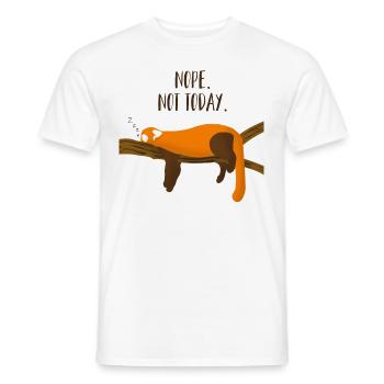 Red Panda Animal Relaxing Chilling - Men's T-Shirt - white - Front - AI Model Male 178 dark (178cm)